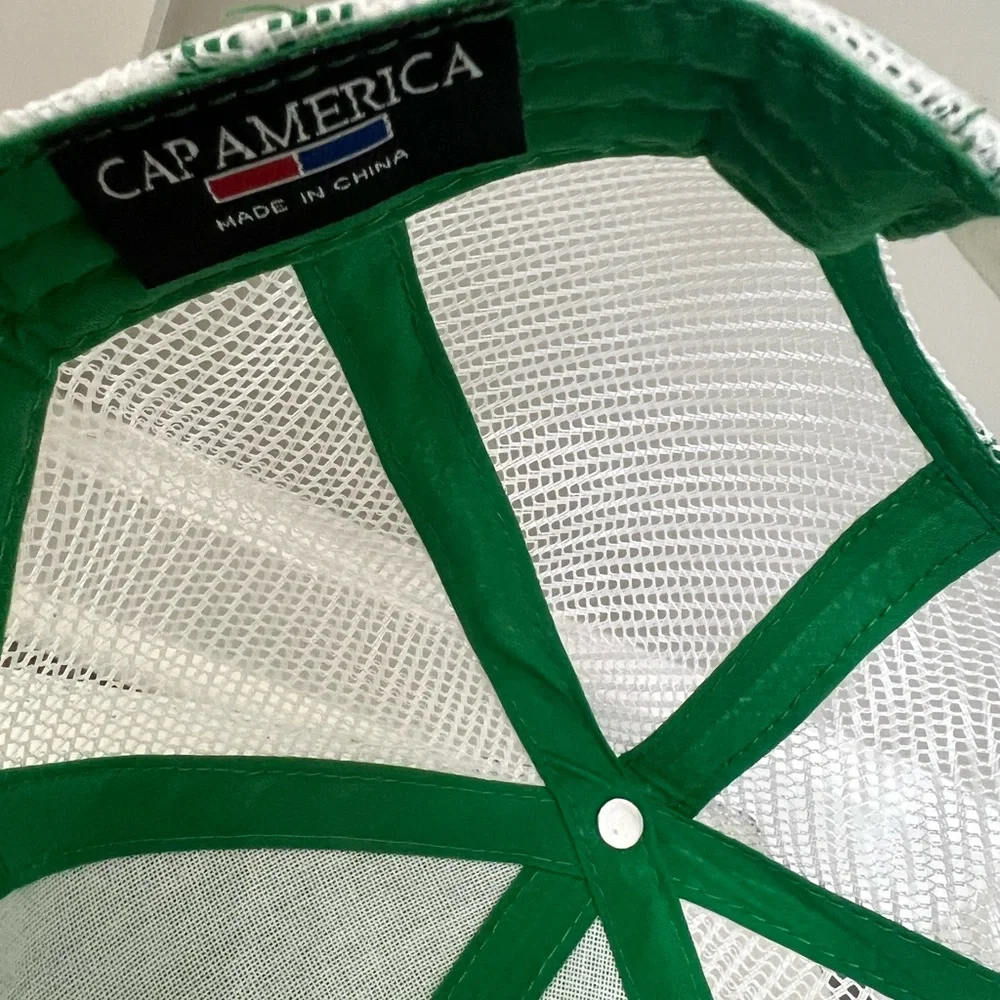 Pabst Blue Ribbon Green and White Hat - Picture 7 of 7